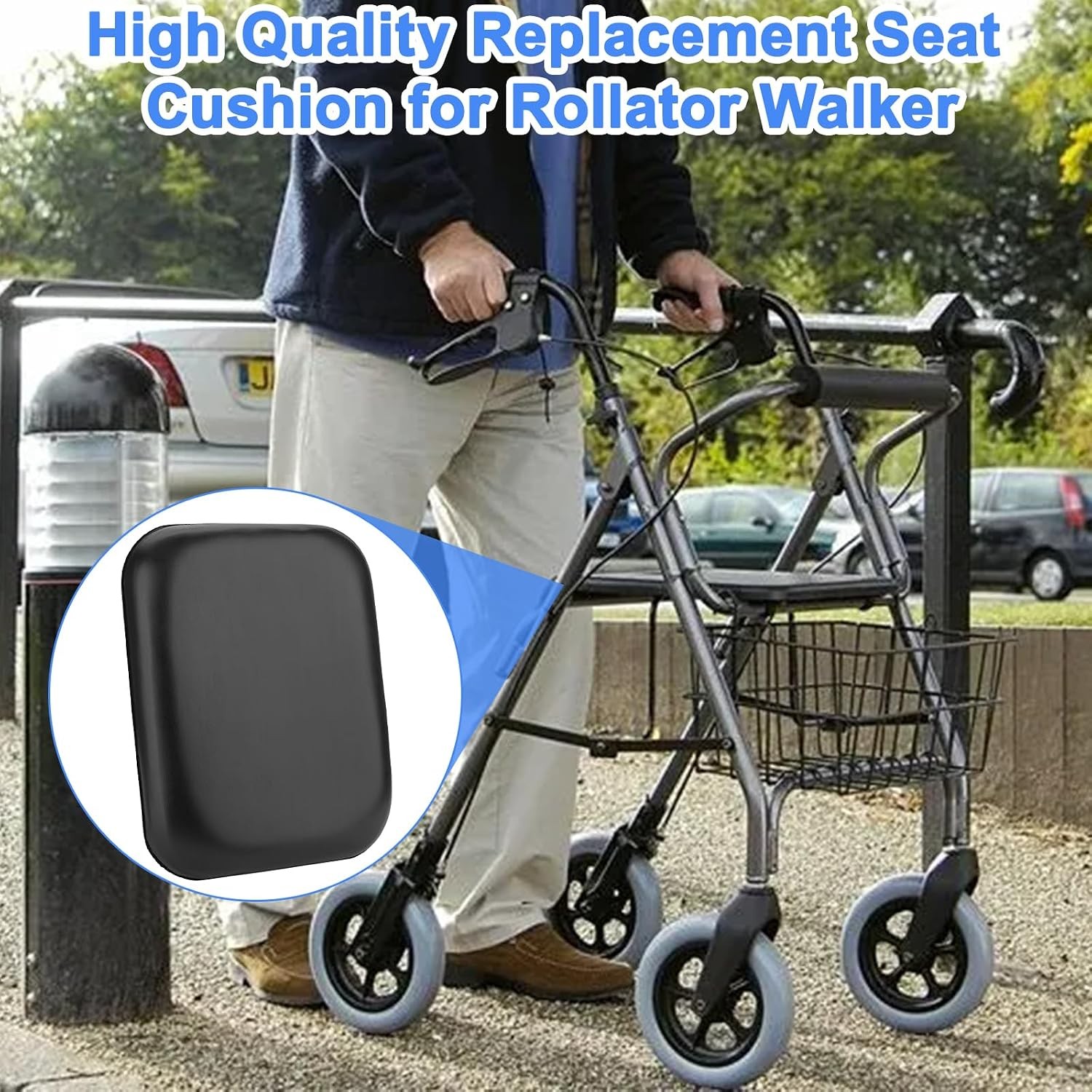 Rollator Seat Cushion, Replacement Padded Seat for Rollator Walker, Rollator Rep