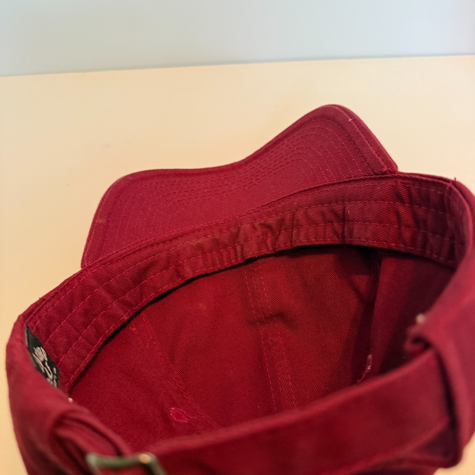 Callaway Golf Mens Maroon Hat Cap Adjustable Strapback 100% Cotton