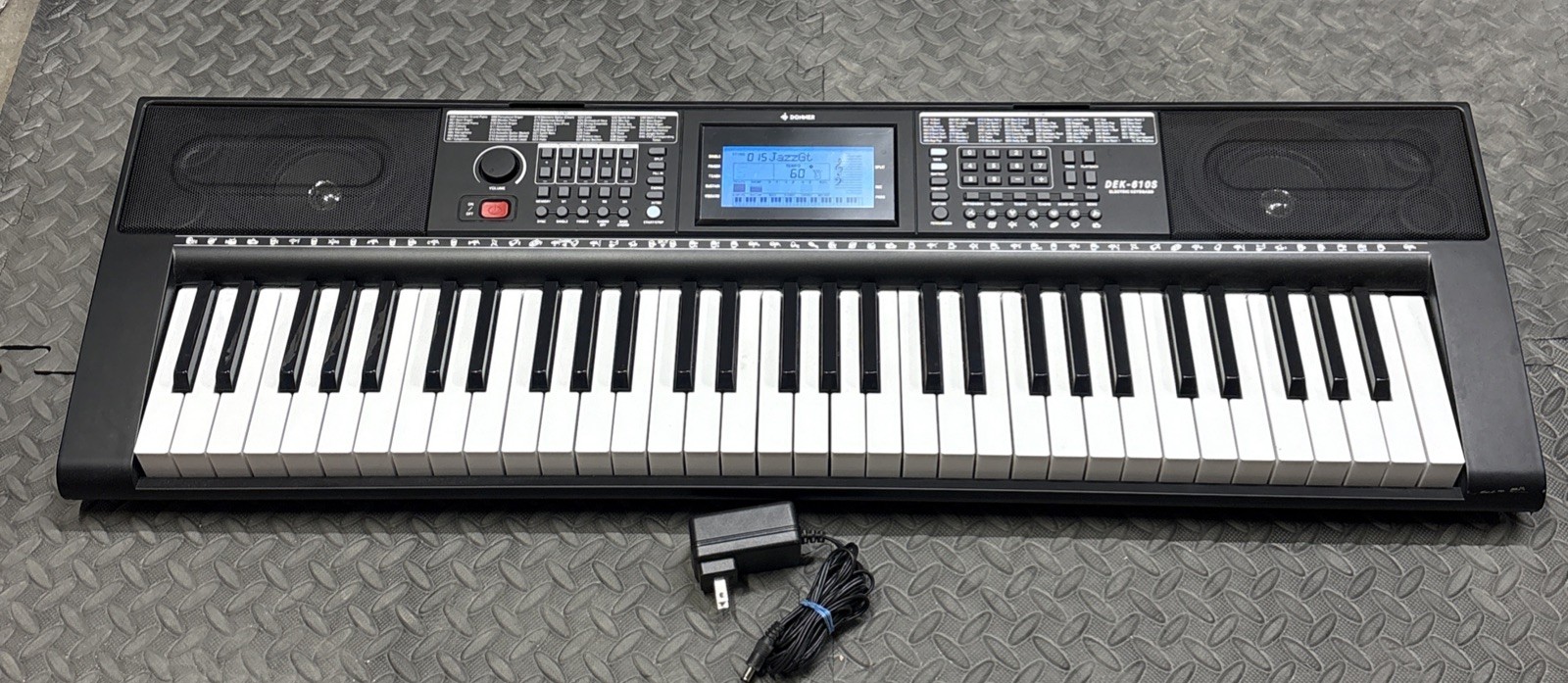 Donner DEK-610 Electronic Keyboard Piano, 61-Key, Black Tested Working