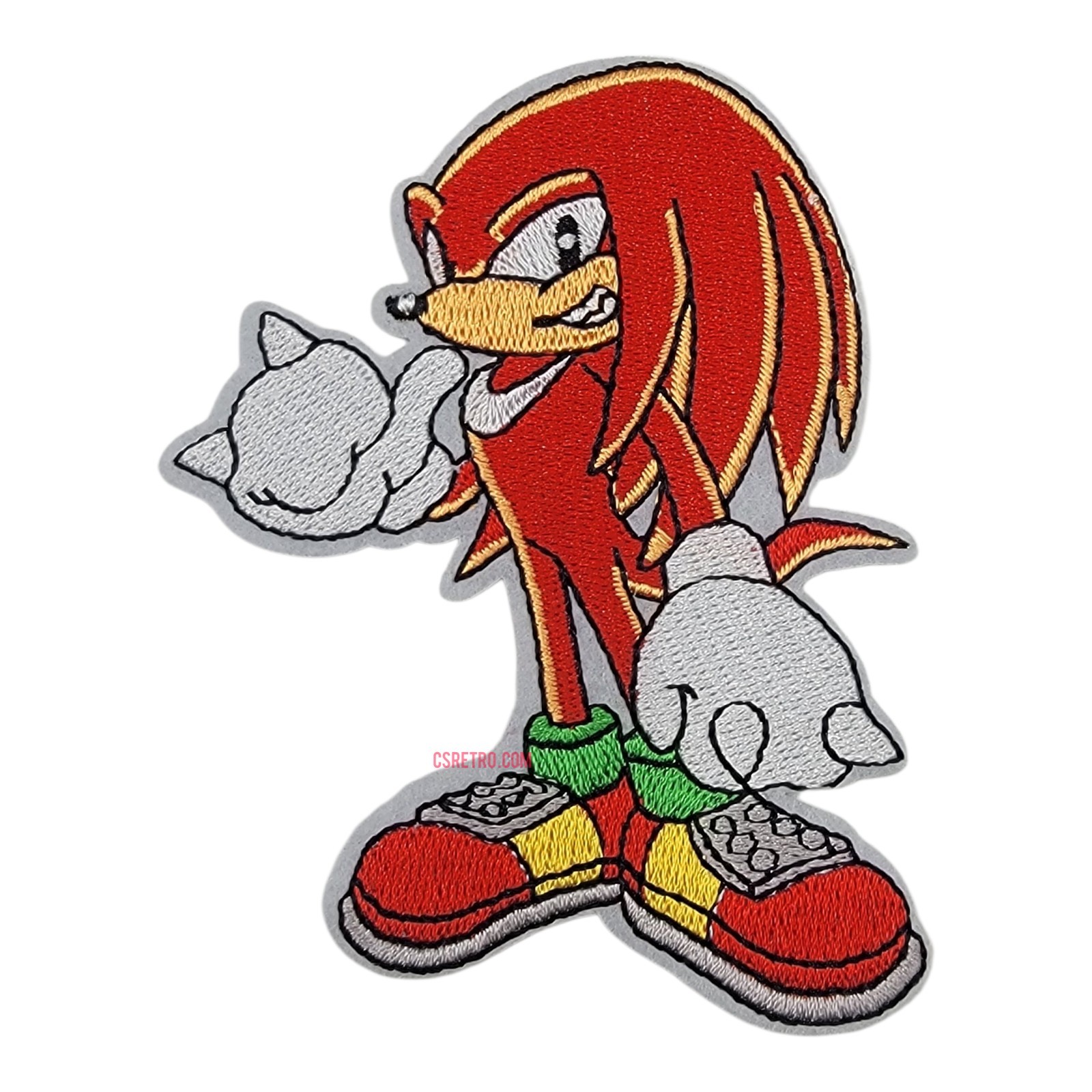 Sonic The Hedgehog KNUCKLES Video Game Retro Style Iron on Patch Applique 1990s