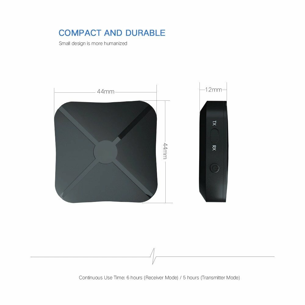 2in1 Bluetooth Transmitter Receiver Wireless Adapter TV Home Stereo A2DP Audio