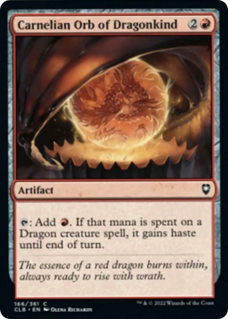 Carnelian Orb of Dragonkind - 166 - NM - Commander Legends: Battle for Baldur...