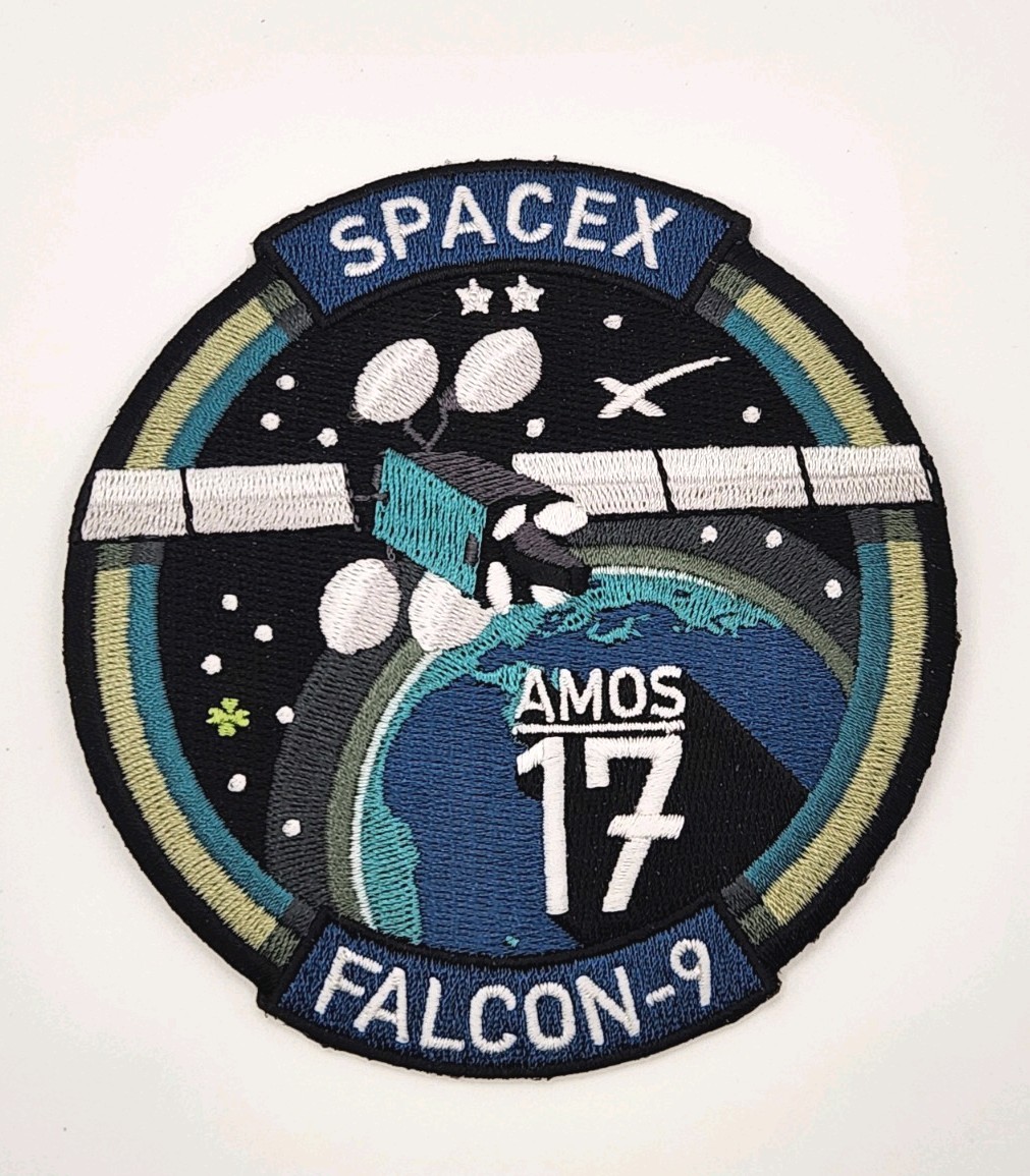 Authentic SpaceX AMOS 17 Employee Mission Patch
