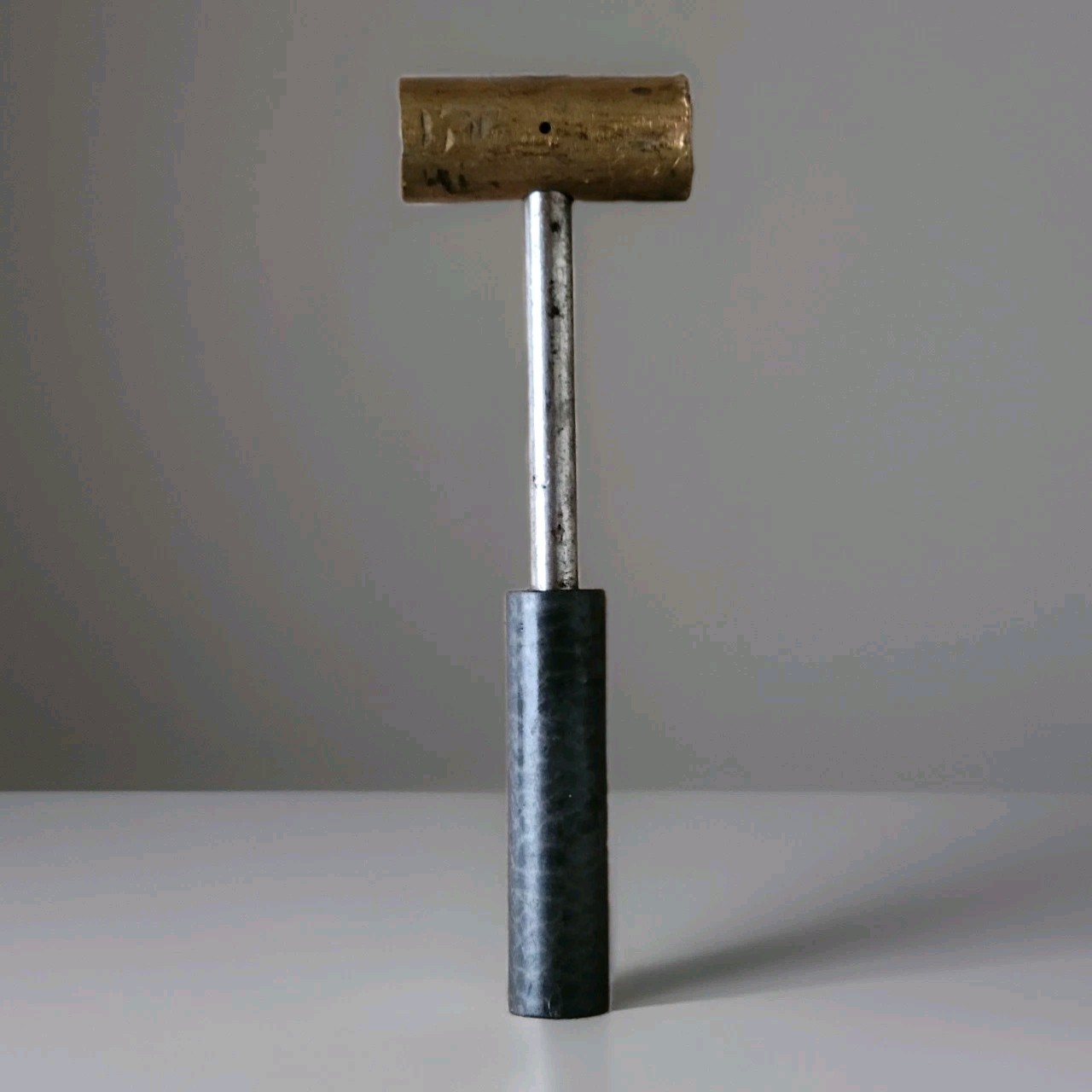 Vintage Brass Hammer Mallet Heavyweight Carpentry Tool