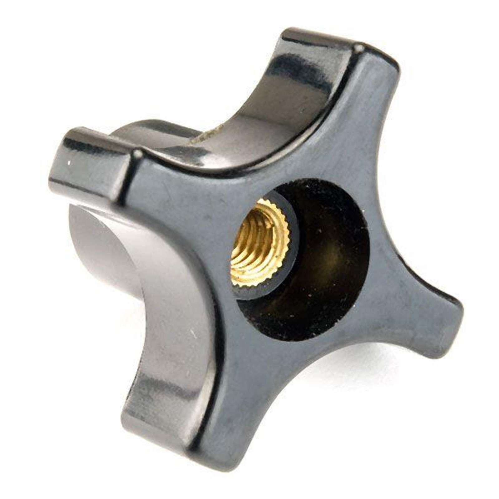 WOODRIVER Knob Four Arm with Through Hole 5/16"-18 Insert