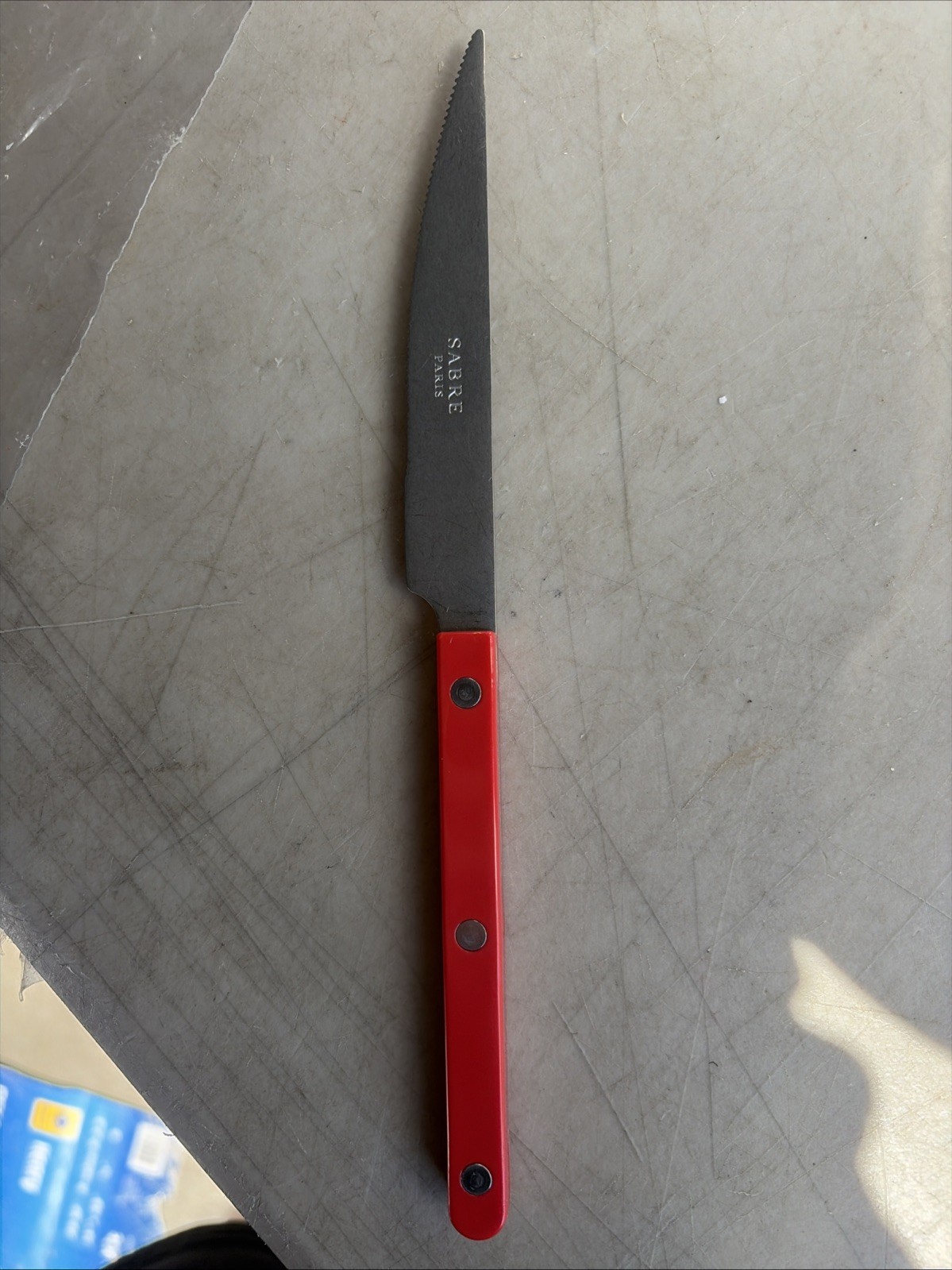 NEW Sabre Bistrot Dinner Knife Red Stainless Steel