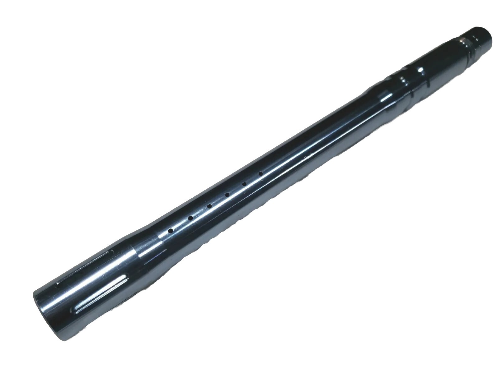 12 inch Ice Blue Spyder Paintball Gun Slot Ported Barrel Fits Piranha Rebel JT