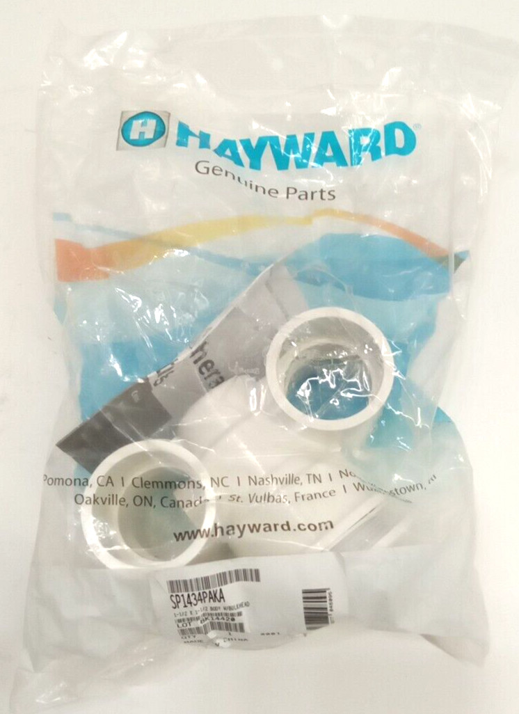 Hayward SP1434PAKA JetAir III Spa Fitting 1-1/2" x 1-1/2" Body Bulkhead & Gasket