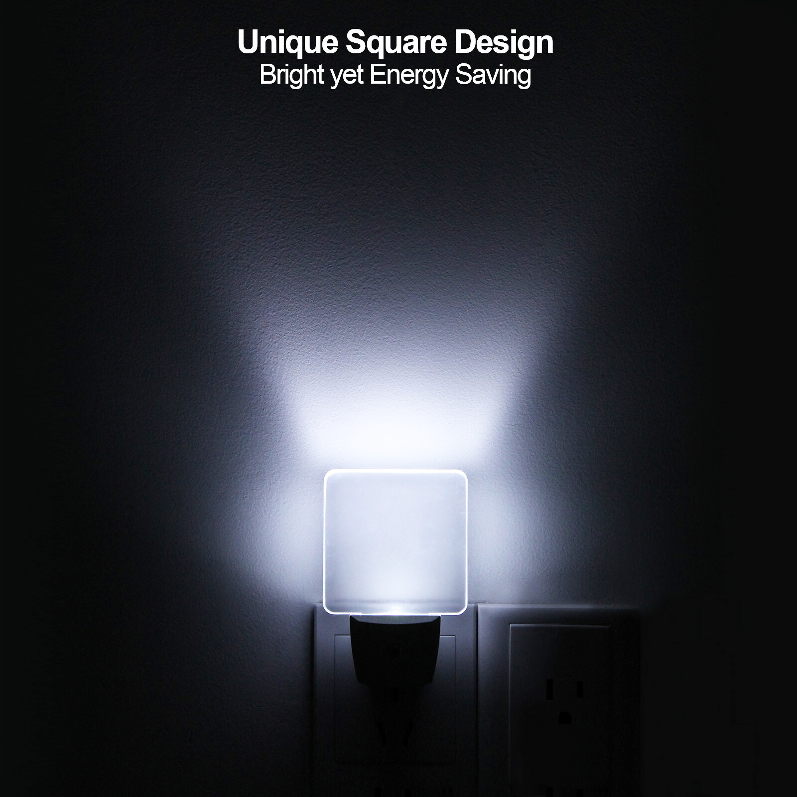 DEWENWILS Plug-in LED Night Light with Light Sensor Dusk-Dawn Bathroom Light