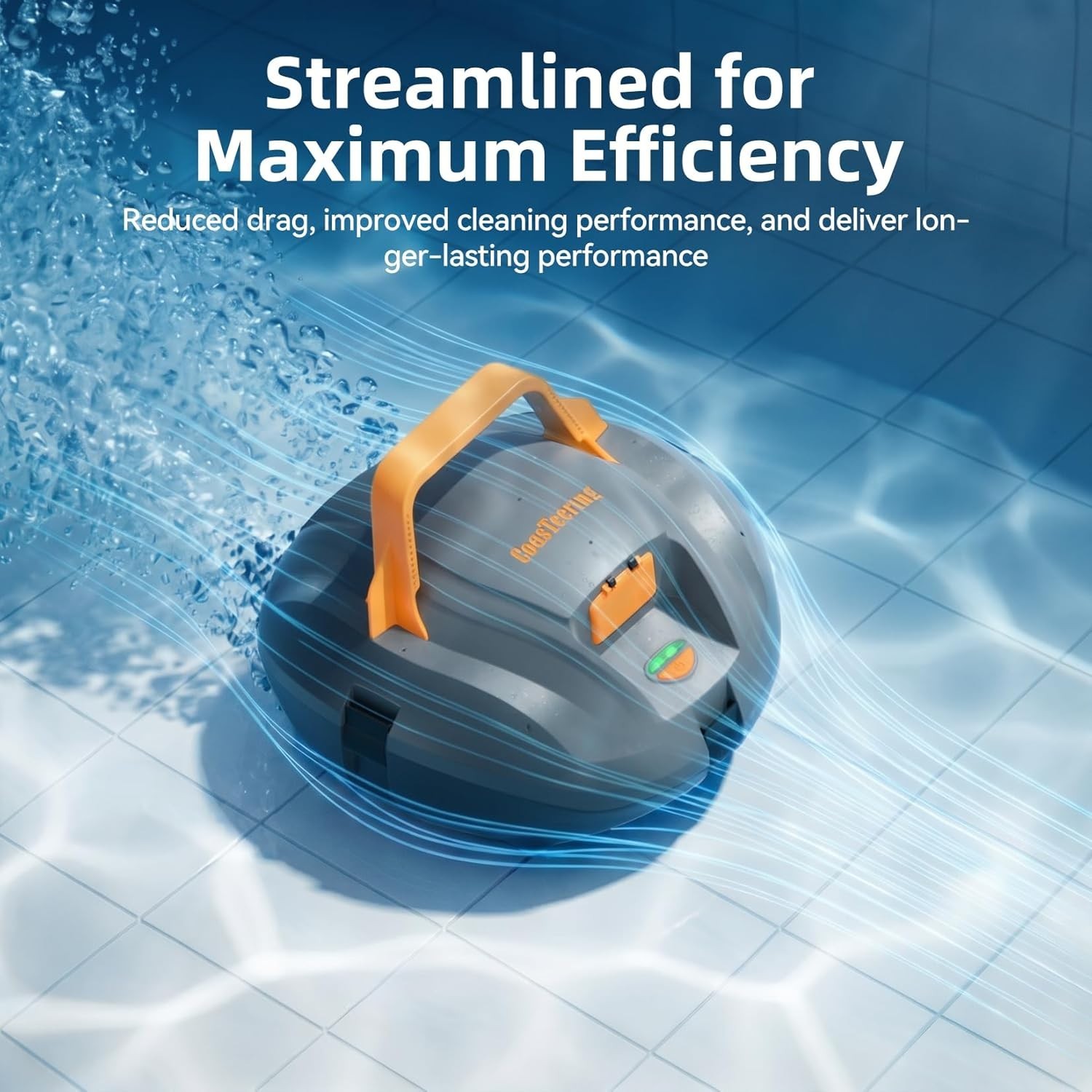 Powerful Cordless Robotic Automatic Pool Vacuum Cleaner for Above Ground Pools