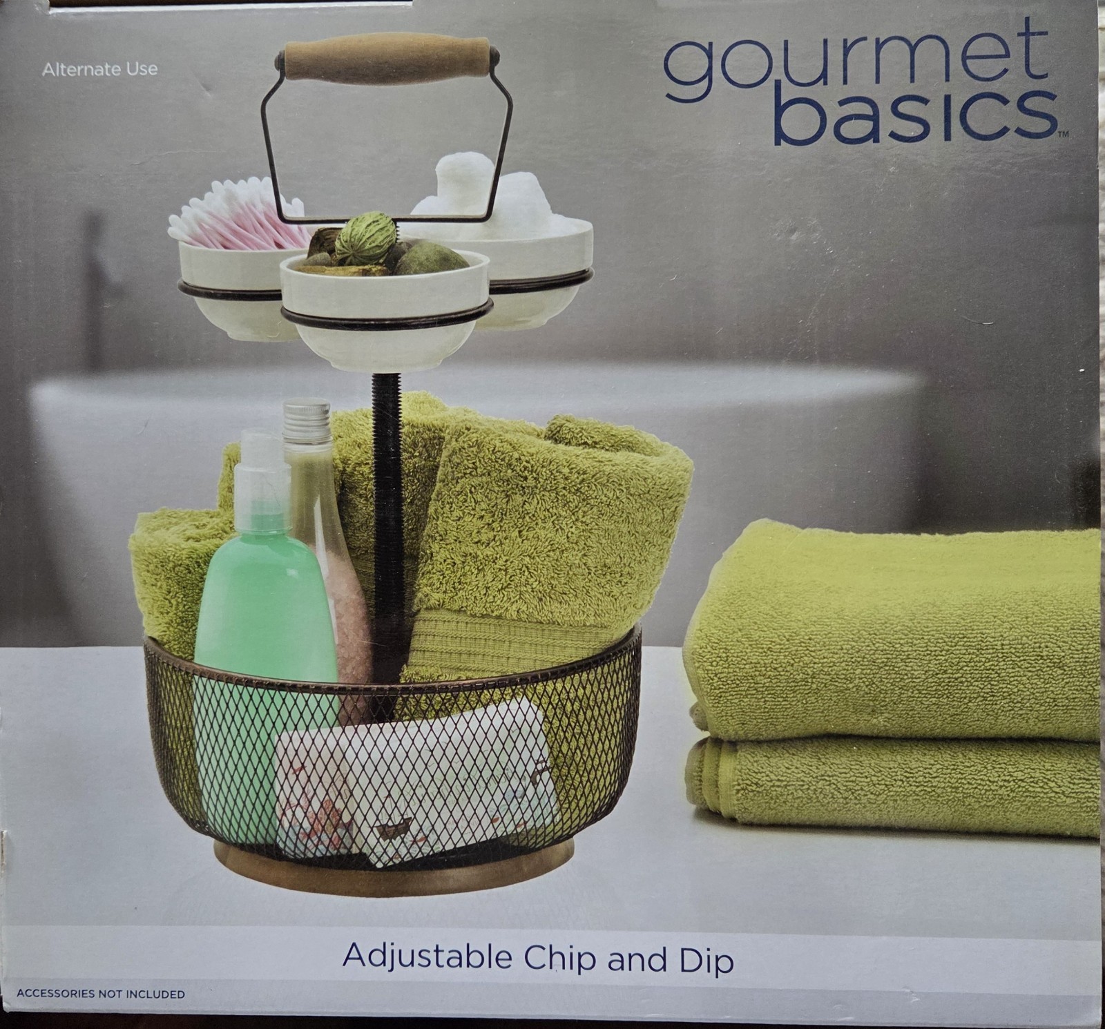 Gourmet Basic by Mikasa Threaded Adjustable Metal Industrial Chip and Dip Server