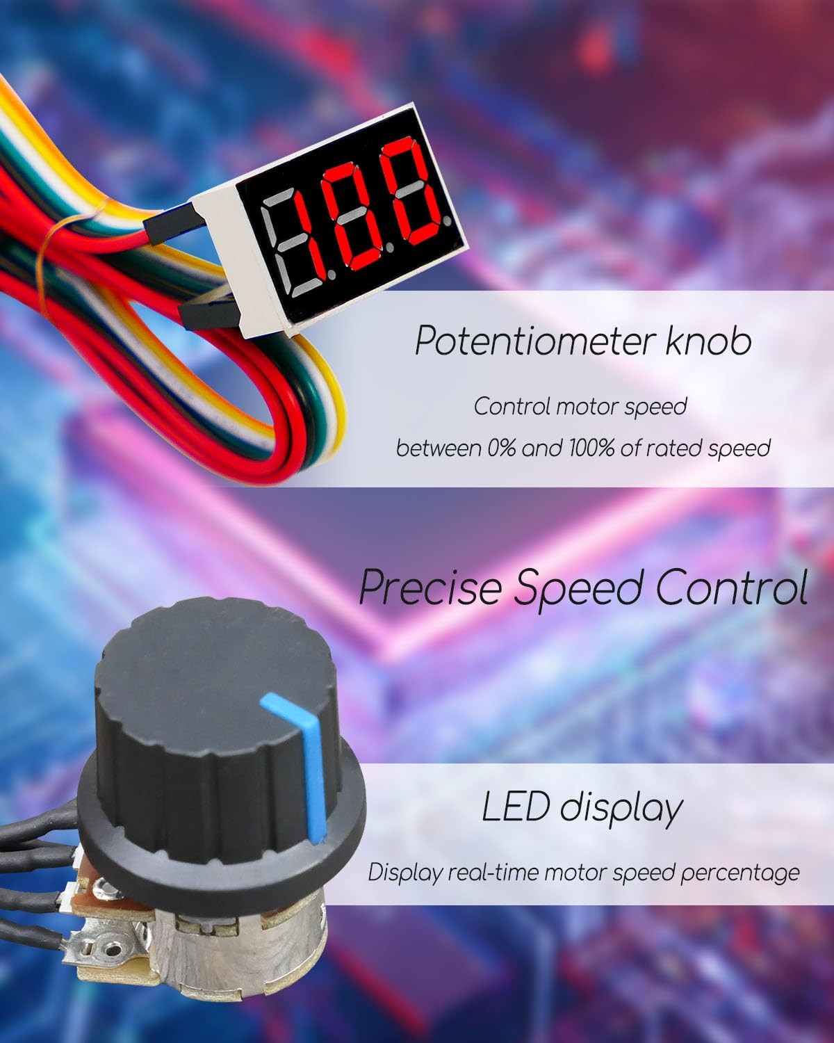 PWM DC Motor Speed Controller DC 1055V 100A Stepless Forward Reverse BK