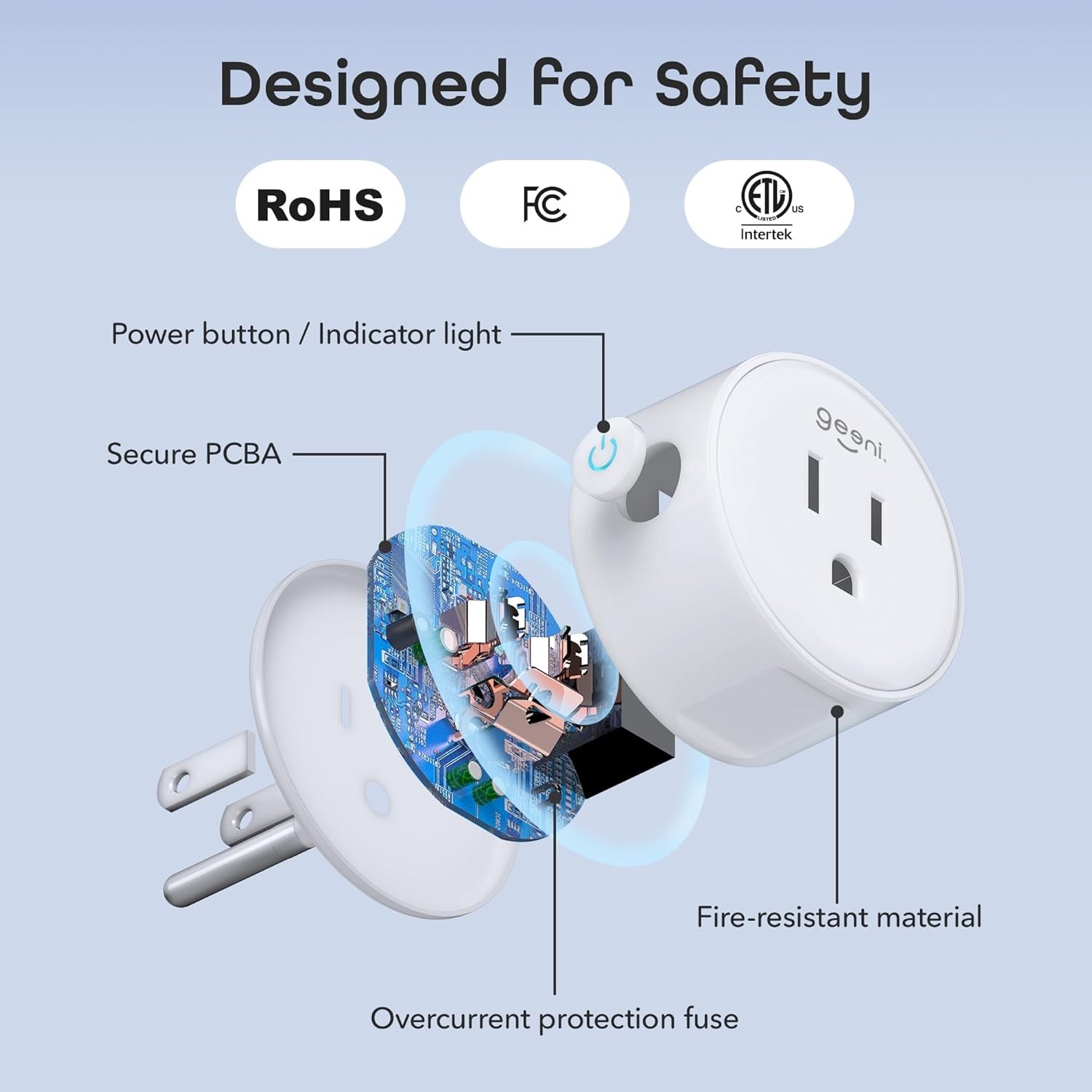 Geeni DOT Smart Wi-Fi Outlet Plug with Voice Control (2 Pack)