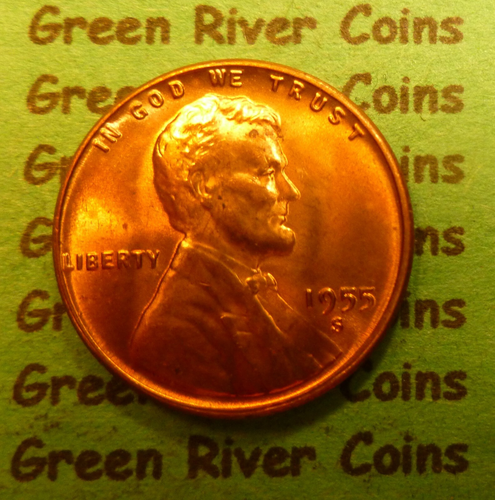 1955S Lincoln Wheat Cent  Coin  #F07-55SUnc      Uncirculated