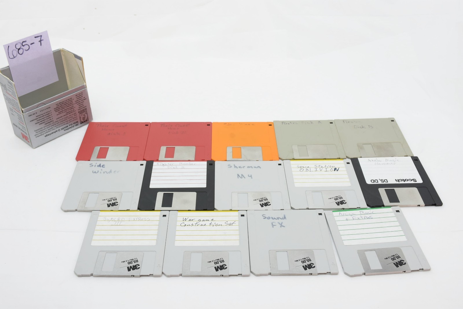 Lot of 14 3.5" Floppy Disk Vintage Amiga Games Programs Software