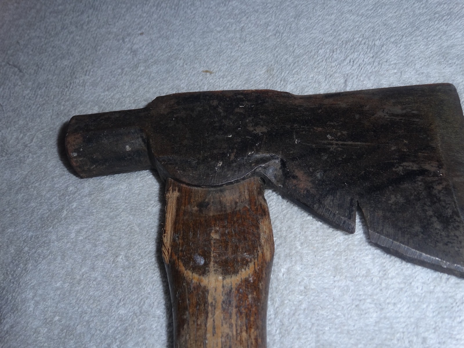 ANTIQUE ORIGINAL 14" STANLEY WOOD & METAL AX+ HAMMER 59 WEAR SAFETY GOGGLES TOOL