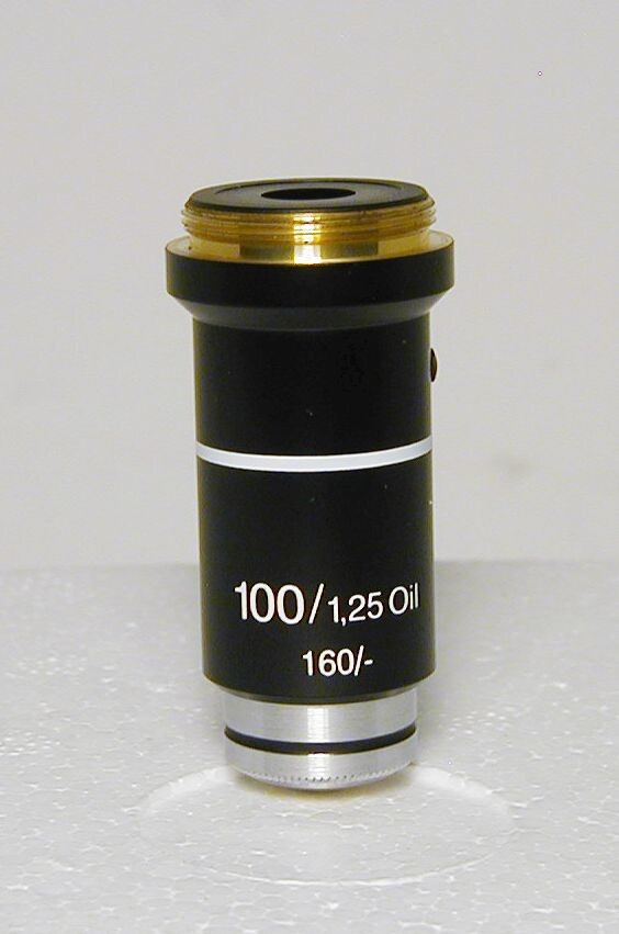 Zeiss Microscope Objective, Achromat 100x, brand new! NOS Free Ship!