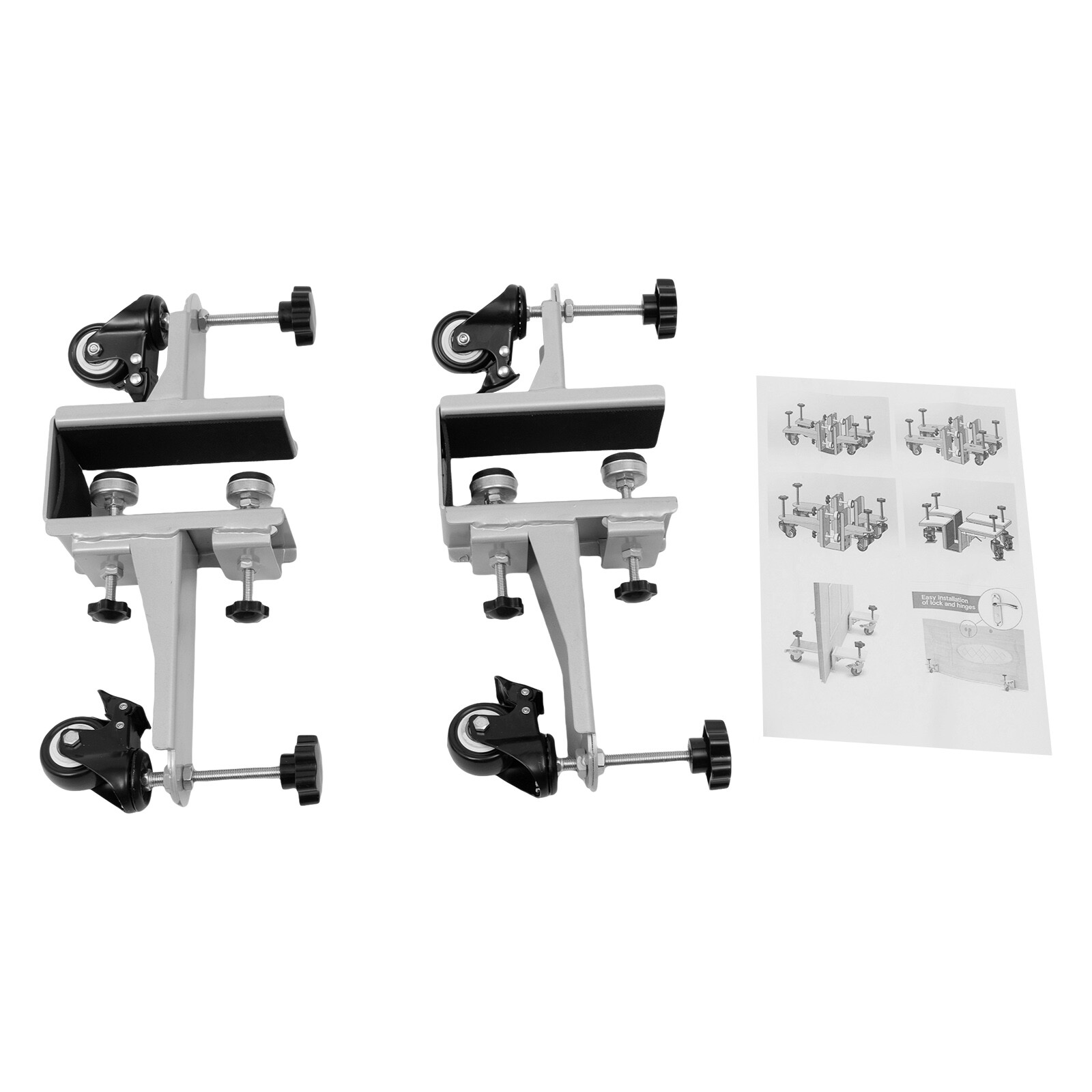 Door Installation Tool Door Hanging Jig Kit Lifter Dolly for 1.75-2.25in Thick