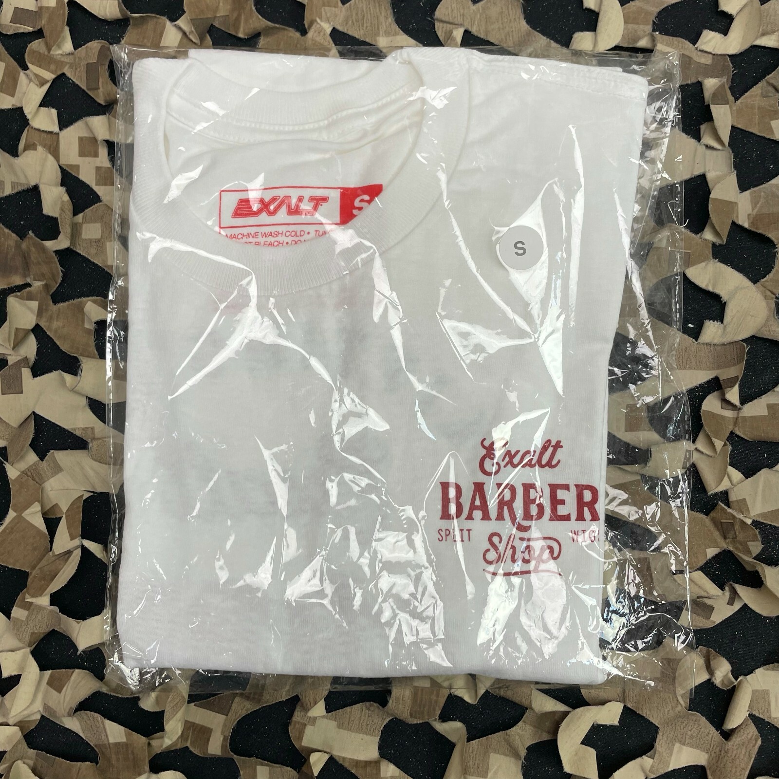 NEW SMALL Exalt Barber Shop Paintball T-Shirt - White