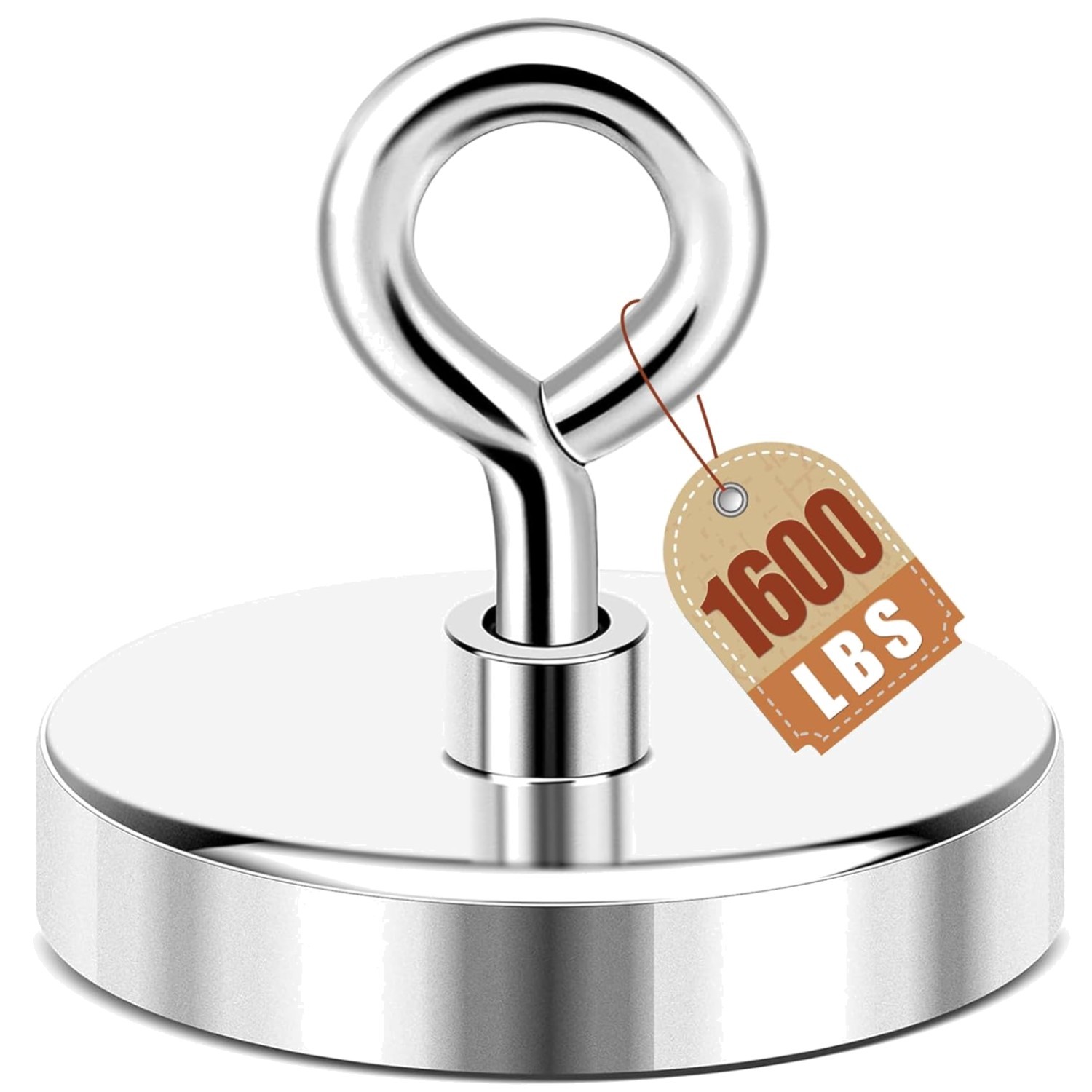 1600lbs Neodymium Fishing Magnet with Eyebolt 4.72Inch