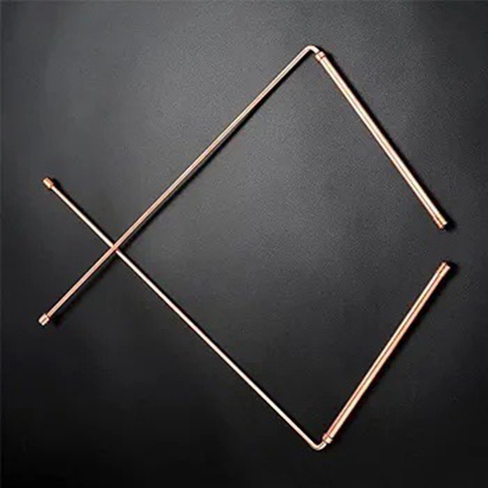 Set of Two Copper Metal Detector Rods for Water and Treasure Discovery