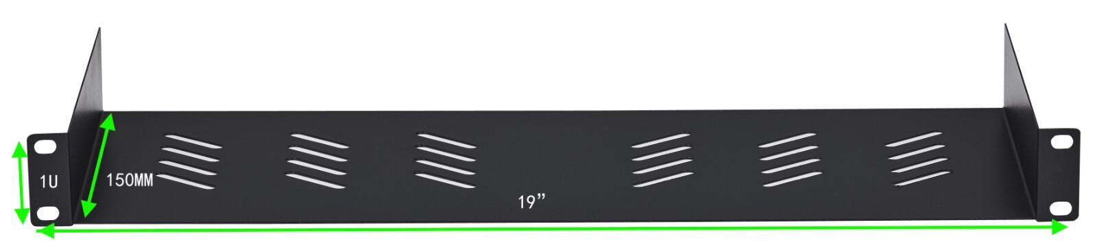1U 19" Server Shelf Tray Vented Rack Mount Cantilever 6" Deep Depth Network