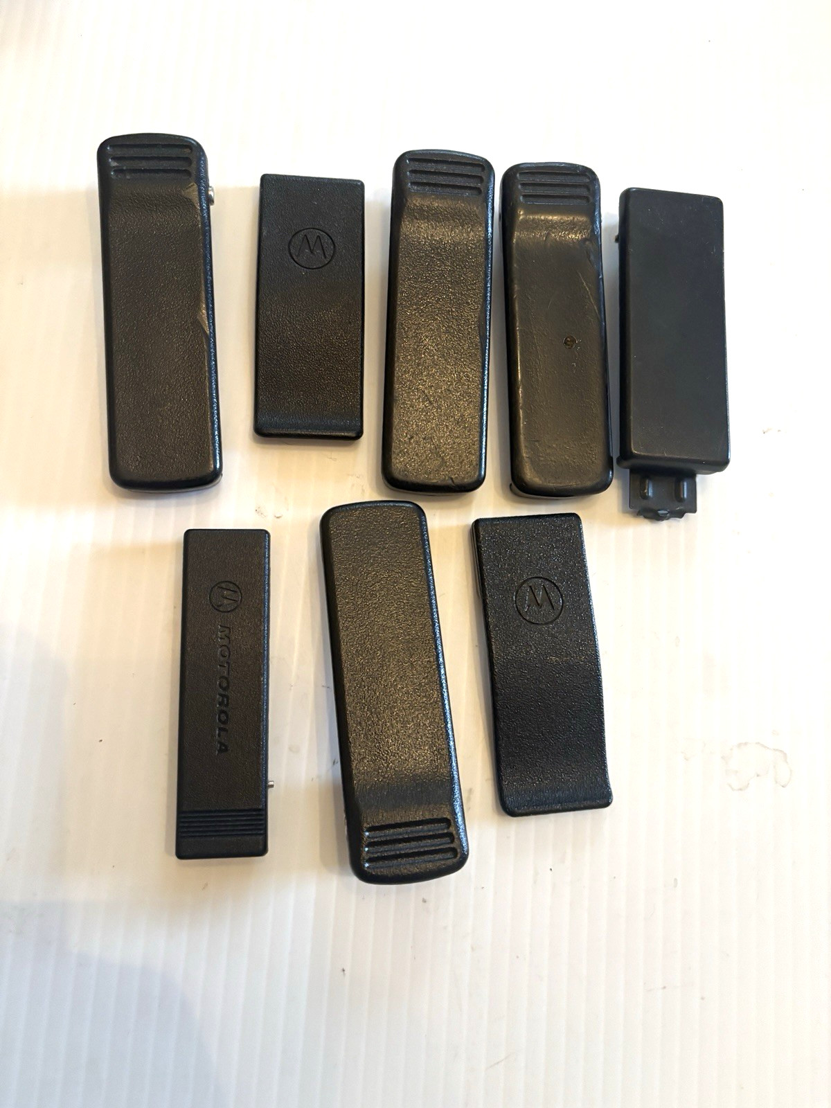 MIXED 8 LOT OF TWO WAY RADIO BELT  CLIP CLIPS - FEW MOTOROLA - USED AS-IS