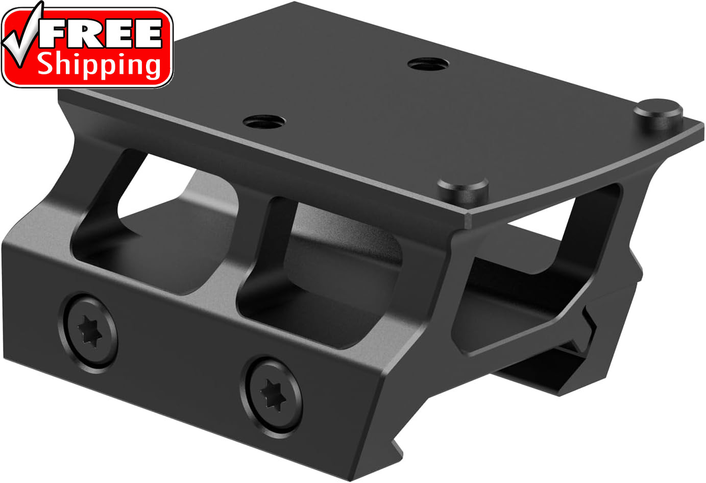 Red Dot Riser Mount 0.75" Picatinny Rail Riser Compatible with RMR Footprint Red