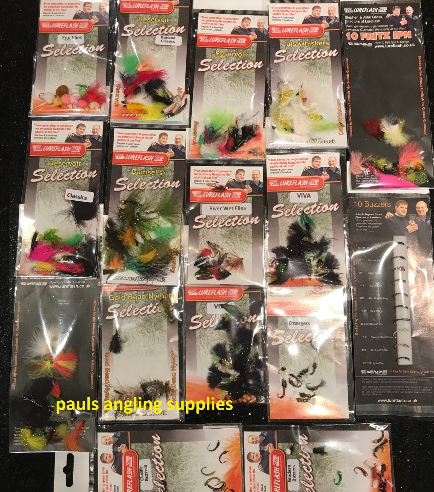 10 Fly Fishing Flies Buzzers Nymphs Classics Whiskers Reservoir Wets Damsels