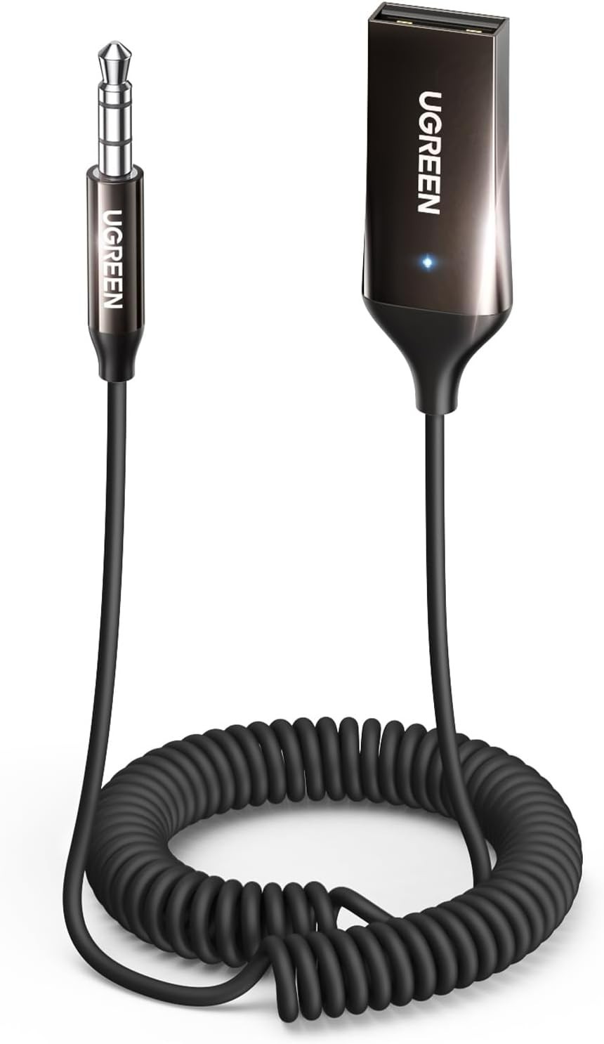 Durable Bluetooth Car Adapter with Plug-and-Play Setup for Music Streaming