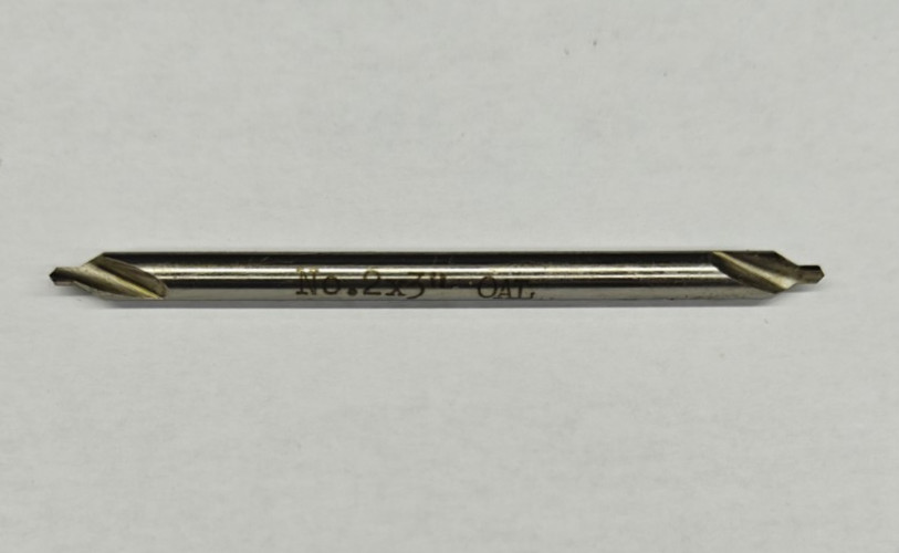 #2 Combined Drill and Countersink 3" Long HSS - Center Drill