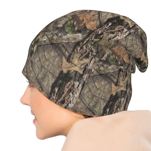 Forest Camo Hunting Camouflage Beanie Hat Slouchy Cap Warm Cancer Headwear