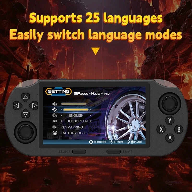 SF3000 Handheld Retro Gaming Console,Video Emulator Console IPS With 20000 Games