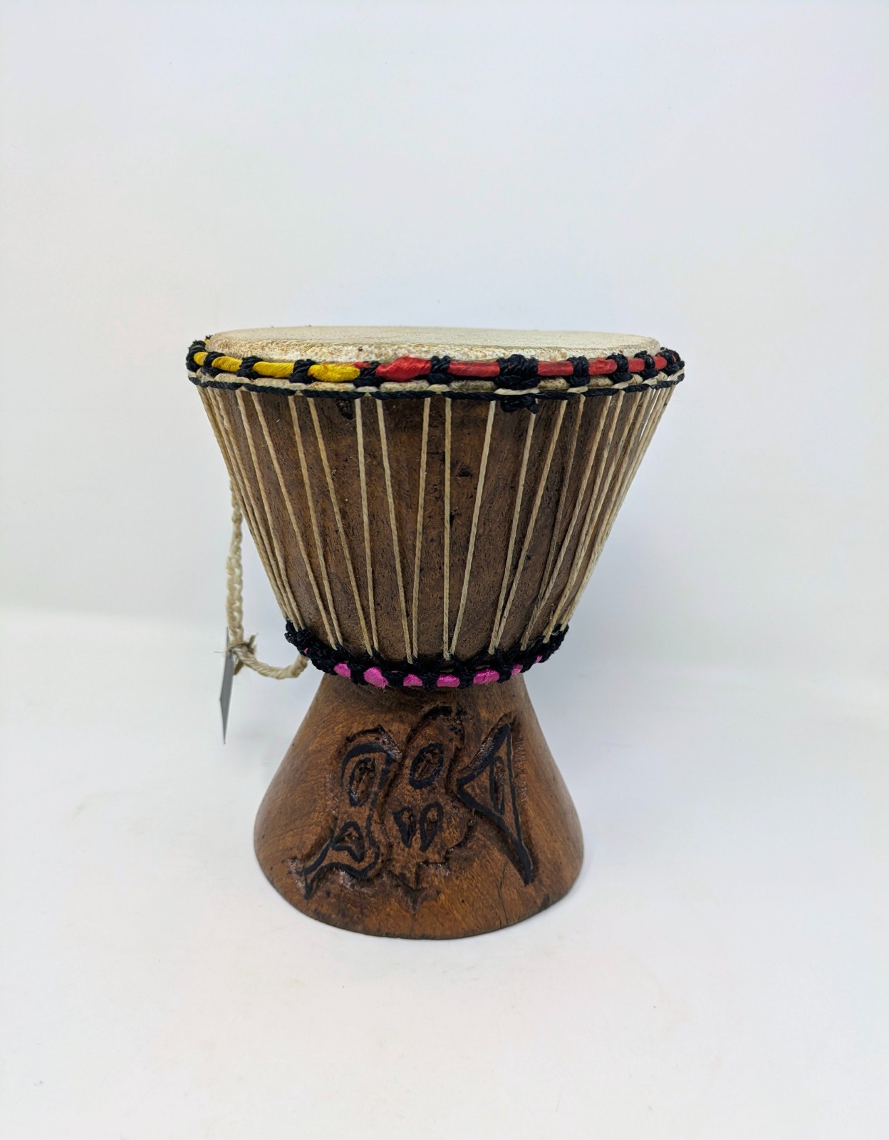 Vintage Handmade West African Djembe Drum
