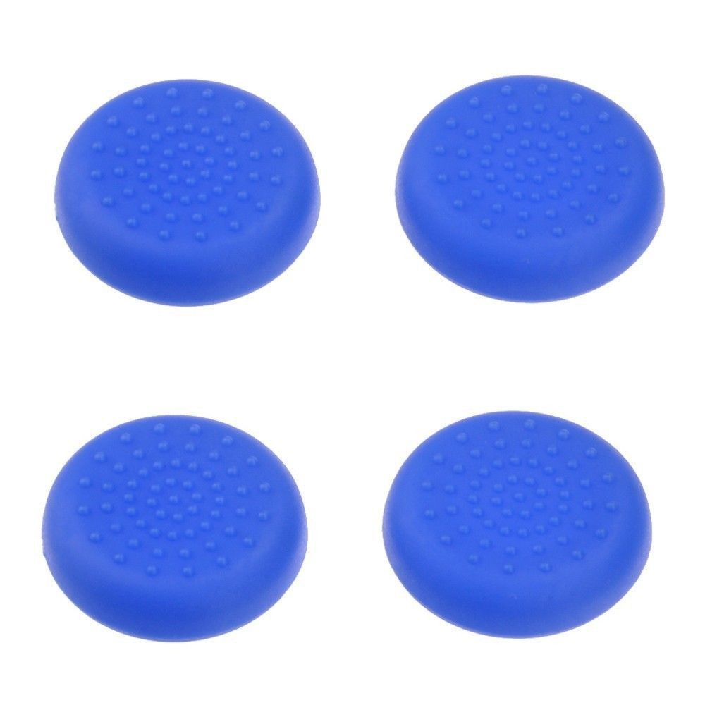 4 X ANALOGUE STICK THUMB GRIPS BLUE FOR PS4 CONTROLLER