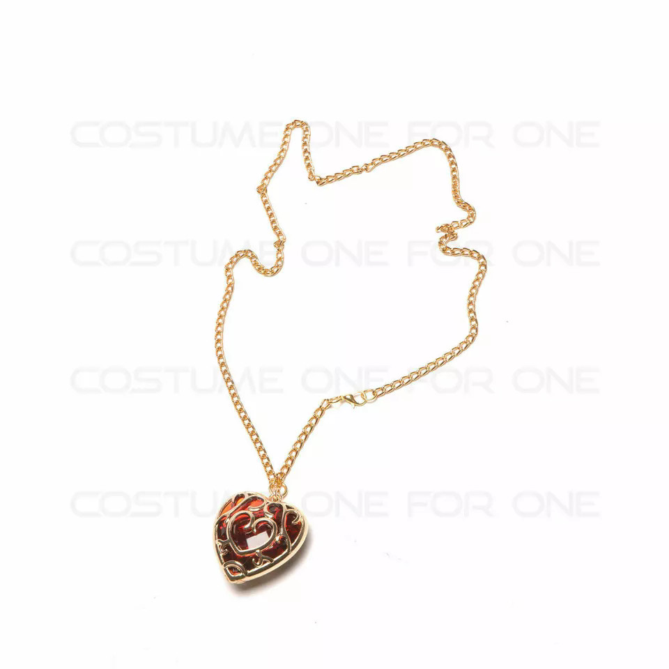 Hot The Legend of Zelda Heart Golden Pendant Necklace