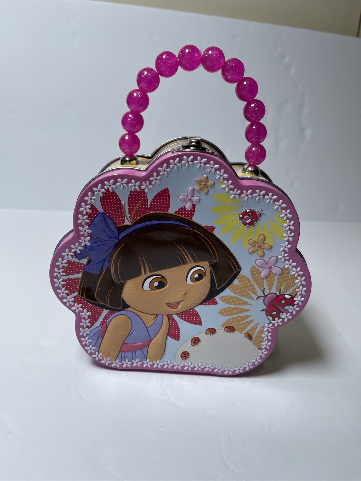 2012 Dora The Explorer Tin Box Co. w Handle Collectible Case