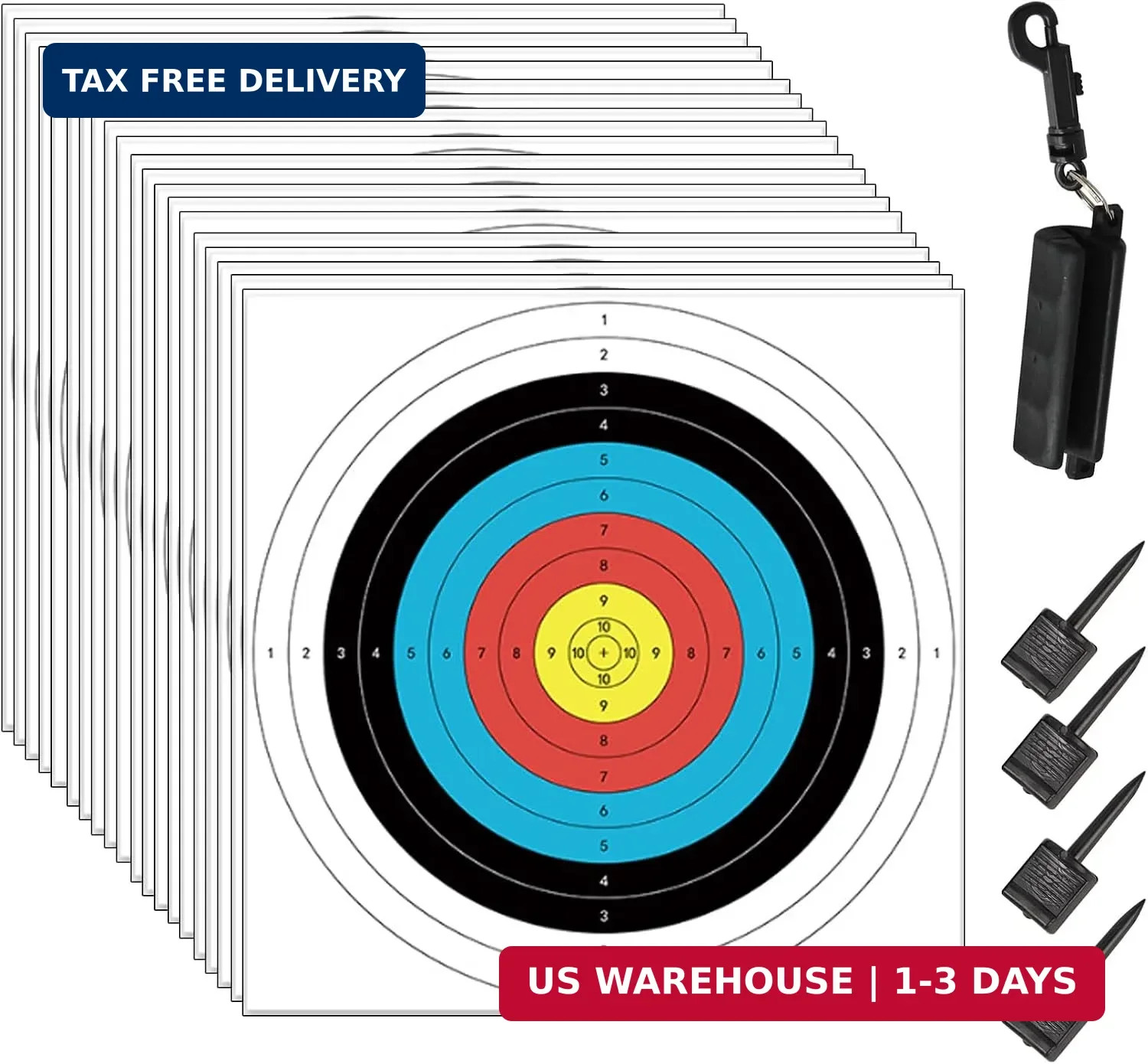 20/30/50pc Archery Target Set, Arrow Puller, Bow Target for Hunting & Practi