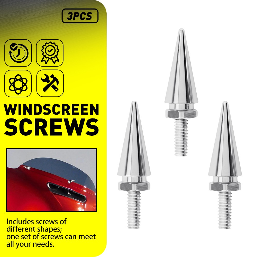 For Harley Touring Electra Glide 96-13 Spiked Windscreen Windshield Trim Bolts