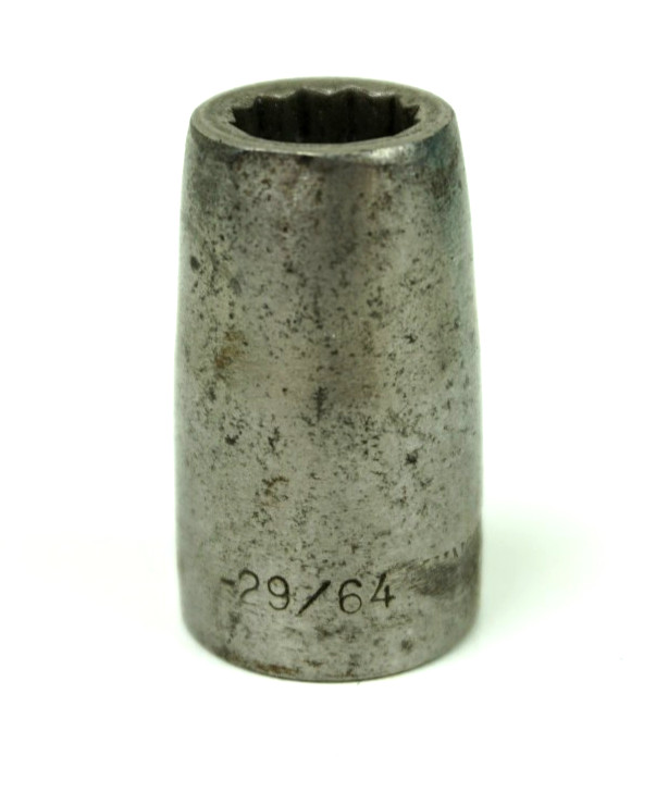 29/64" 12 Point Shallow Socket 1/2" Drive Unknown Brand Name Ground Off