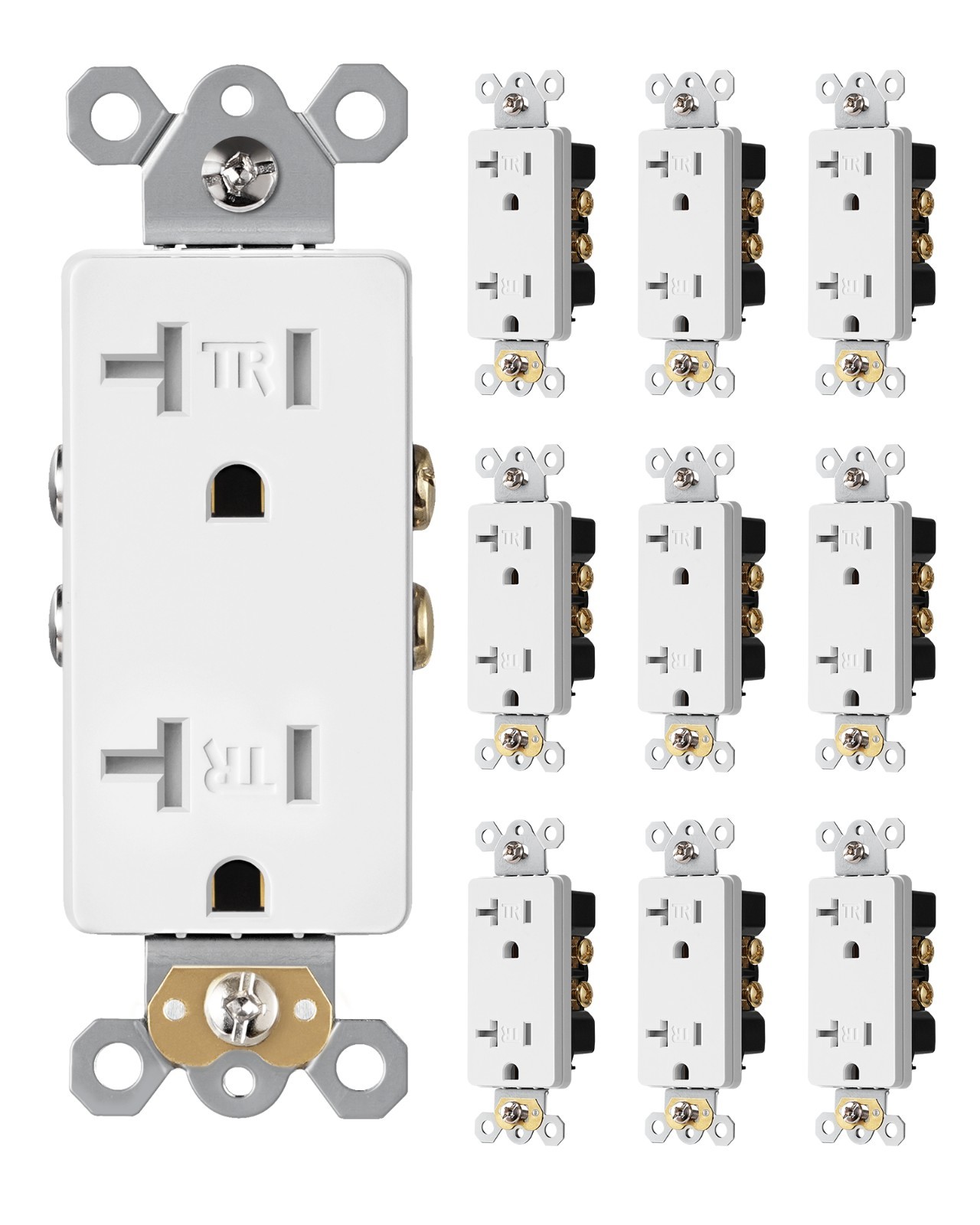 DEWENWILS Duplex Receptacle Outlet, Residential Grade, 2-Pole,3-Wire, UL Listed,