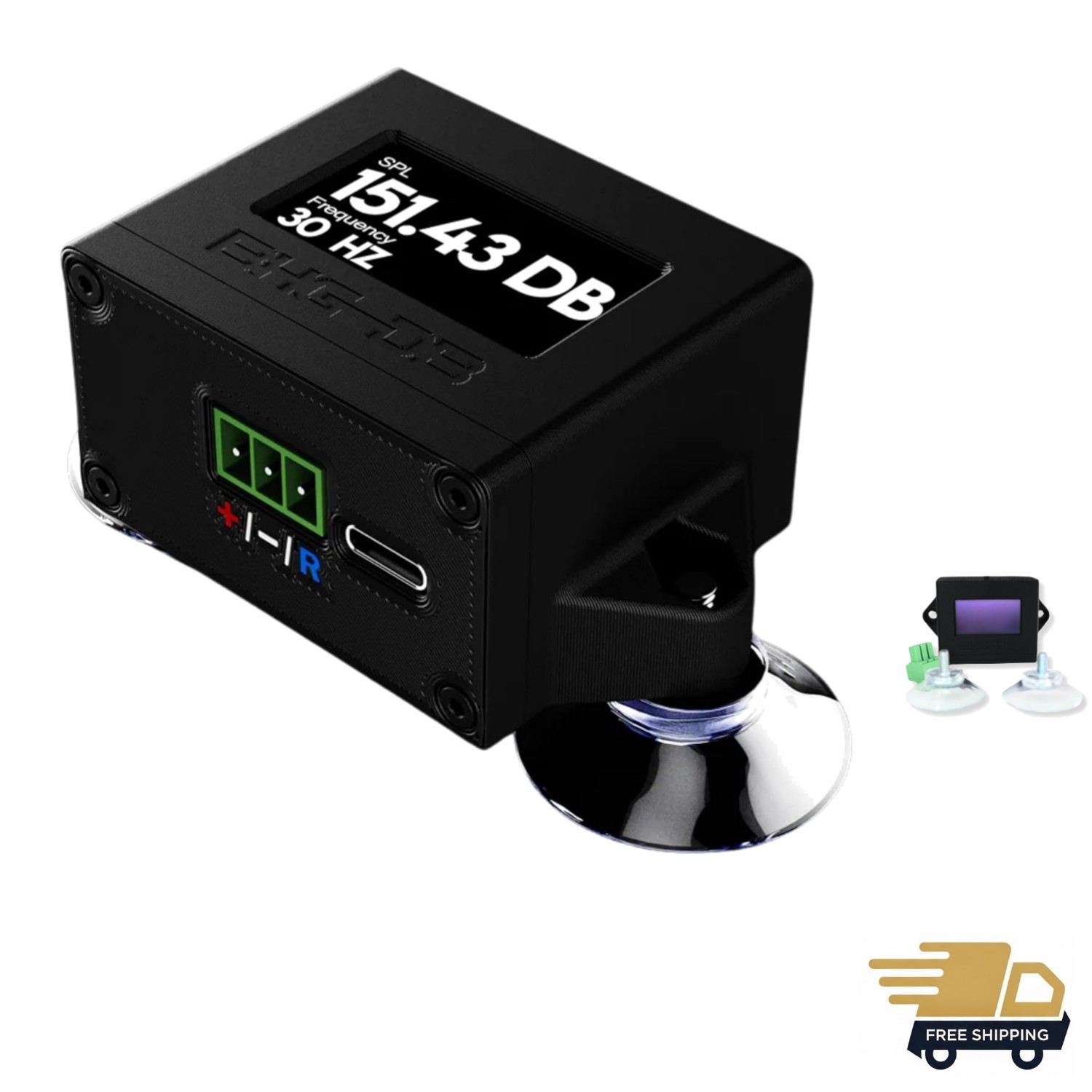 9-18V Bass SPL Meter with 1.3" OLED Display for Accurate Sound Monitoring