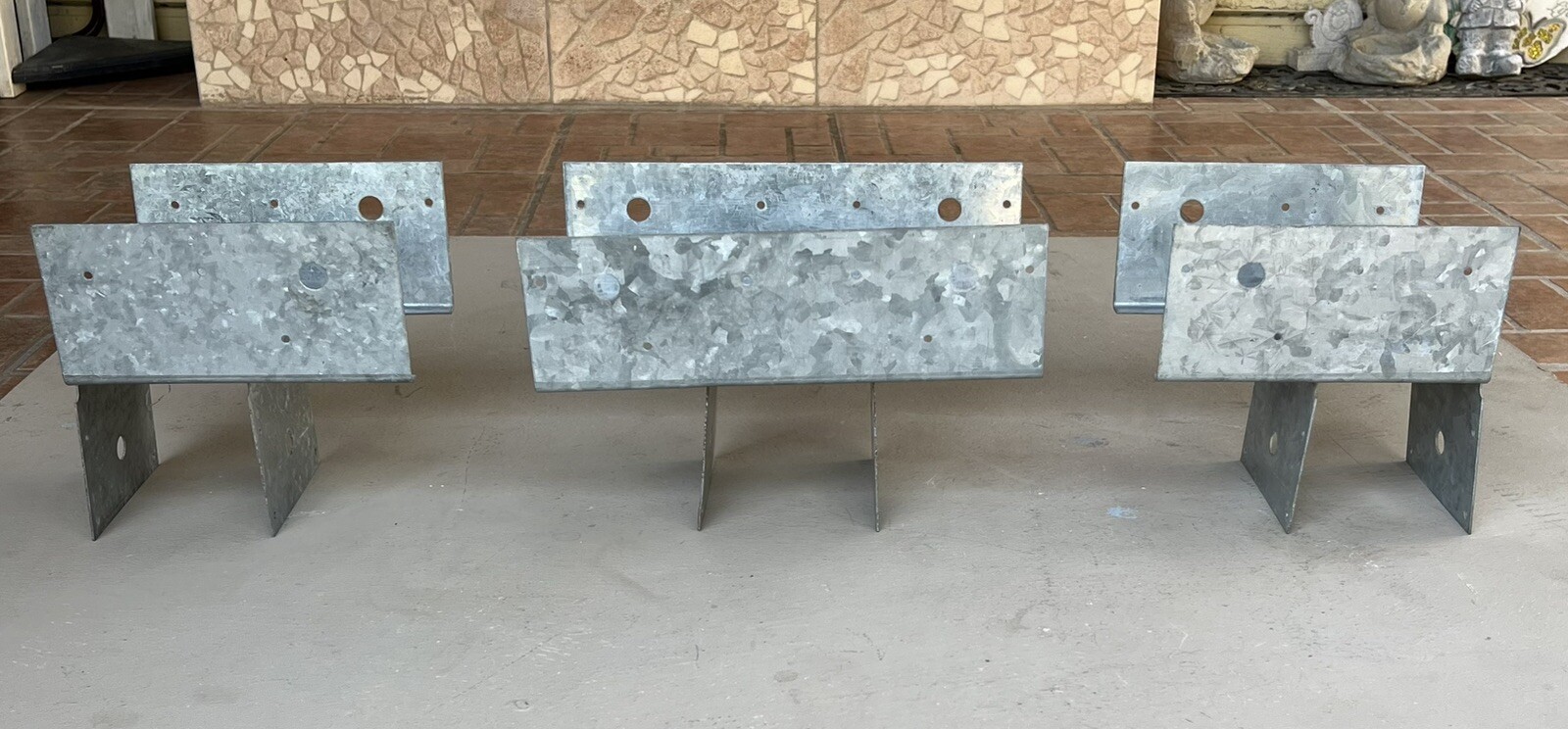 Simpson Strong Tie 2 End Post Caps 4X6 Post 6XBeam & 1 4X6 Post 6XBeam Weathered