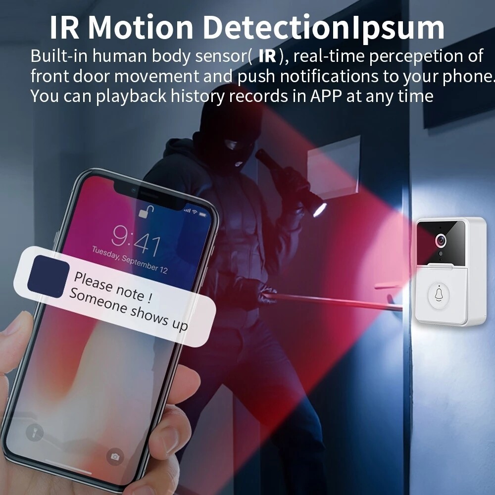 Smart Wireless WiFi Doorbell Camera Phone Door Ring Video Intercom Security Bell