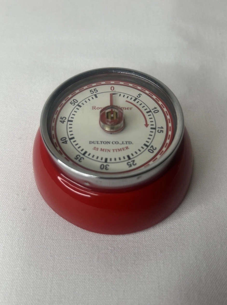 Dulton Red Magnetic Kitchen Timer Tested Works Retro MCM Style