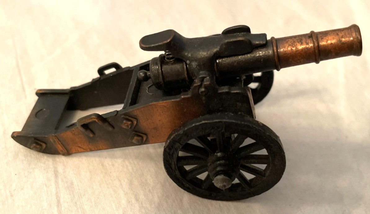 Vintage Diecast Metal Pencil Sharpener Cannon