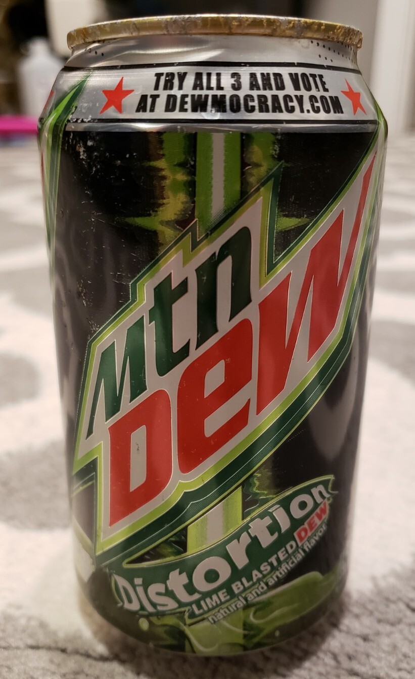 Mountain Dew 2010 Distortion Soda Dewmocracy Empty READ