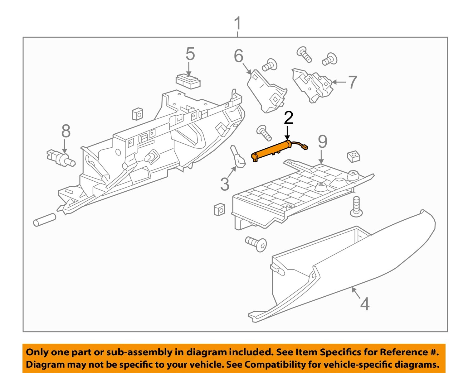 GM OEM 16-20 CT6 Instrument Panel Glove Box-Glove Box Assy Damper 84030883