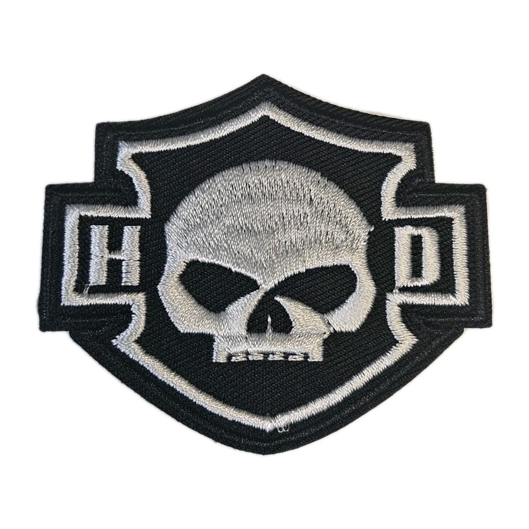 HD Biker Skull Patch - Biker Patches - Embroidered Iron On Patches