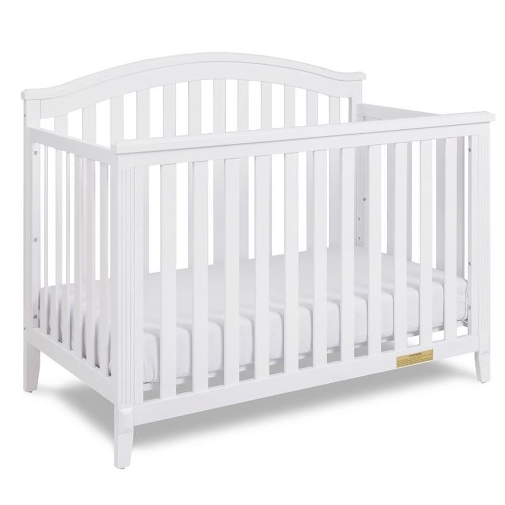 AFG Baby Furniture Kali II 4-in-1 Convertible Crib with Toddler Guardrail White